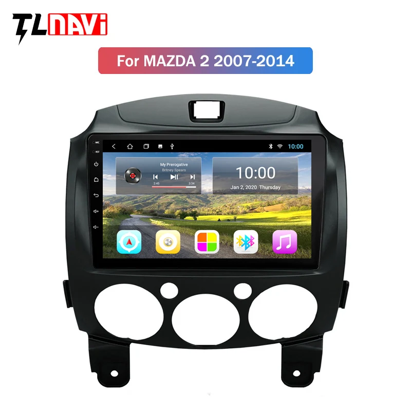 Автомобильный радиоприемник 2G RAM Android 10 для MAZDA 2 demio третьего поколения 2007 2014 GPS