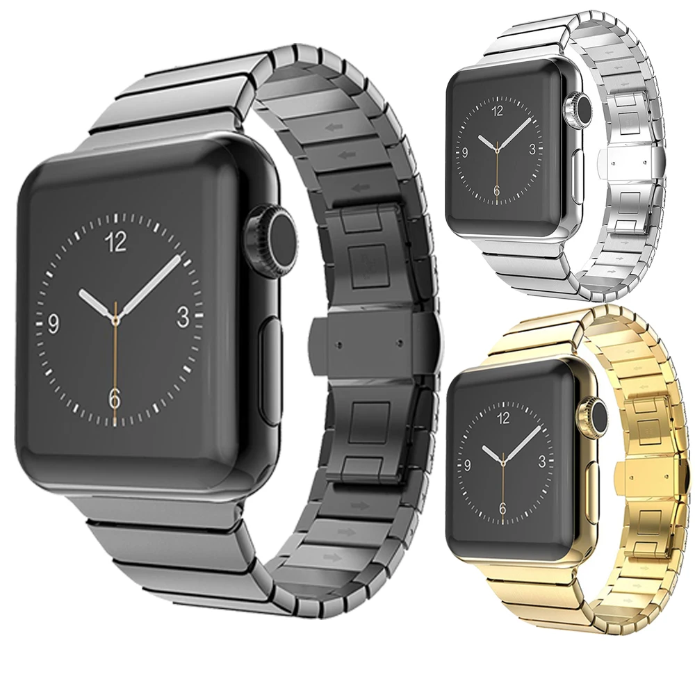 Роскошный браслет из нержавеющей стали для Apple Watch band 44 мм 40 42 38 iwatch series 6 SE 5 4 3|strap
