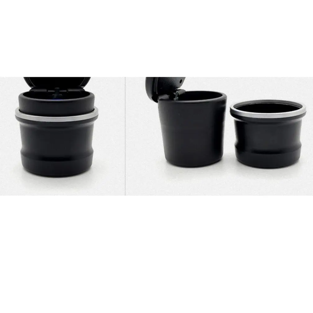 Портативный размер автомобильная светодиодная пепельница мусорная корзина