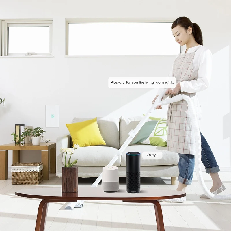 Wifi умный светильник переключатель стеклянный экран пресс-панель голосовое