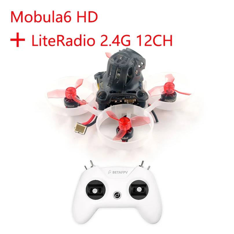 Бесщеточный Квадрокоптер Mobula6 HD 1S 65 мм с 2 радиопередатчиками TX|Детали и