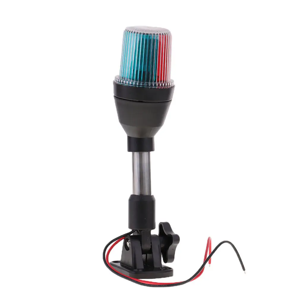 

12V Marine Boat Three-Color Red Green White LED Anchor Light Stainless Steel