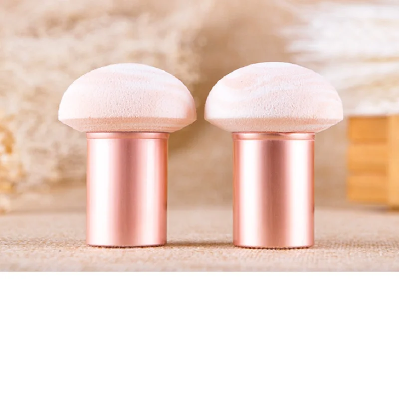 

Set Mushroom Head Powder Puff Aluminum Tube Loose Powder Powder Make-Up Puff Arc-Shaped Makeup Evenly Without Powder
