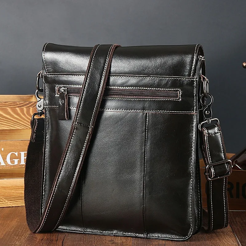 Men'S Shoulder Bag Casual Leather Business Vintage Fashion Top Crossbody Vertical Bags |