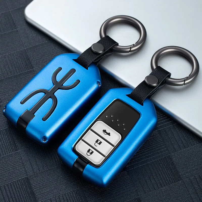 

New Aluminum alloy Car Smart Key Case Cover For Honda Hrv Civic 2017 Accord 2003-2007 Cr-v Freed Pilot Auto Shell Accessories