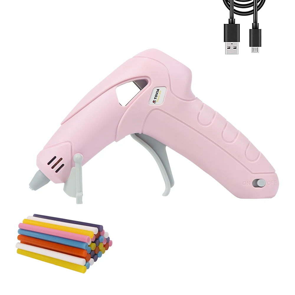 Беспроводной литий ионный термоклеевой пистолет TOVIA перезаряжаемый литиевый