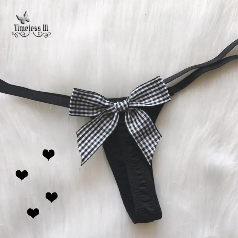 Сексуальные женские стринги и G Kawaii Lolita Девушки трусики Милая Трусики с бантом
