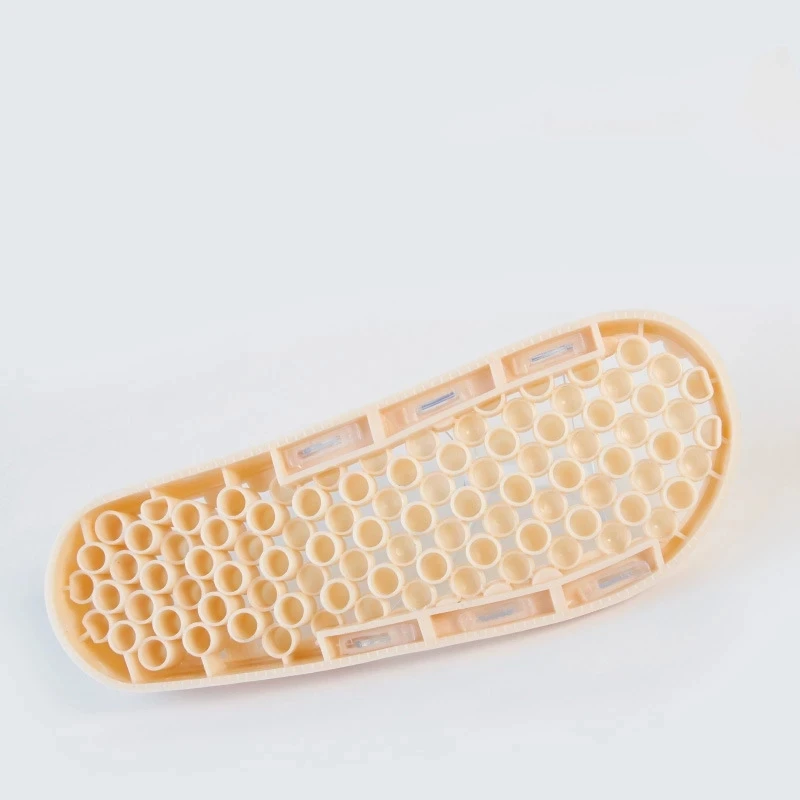 

Acupressure Massage Slippers Men Women Transparent Candy color Non-Slip Bathroom Health Foot Massage Beads Couple Home Slippers