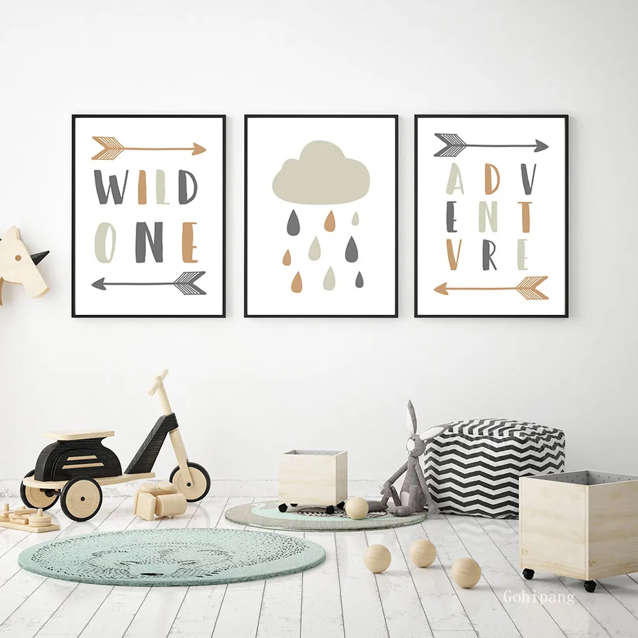 Детский мультфильм звезды стрелы бохо стиль холст картина картины настенные