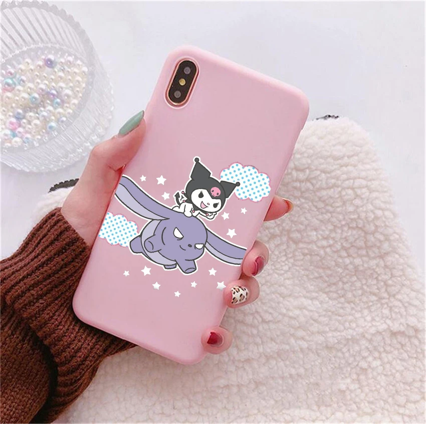 Koomi милый розовый Мягкий Силиконовый ТПУ чехол для телефона iPhone 6S 7 8 Plus X XR XS Max 11 11Pro 11Pro Max - Цвет: TPU