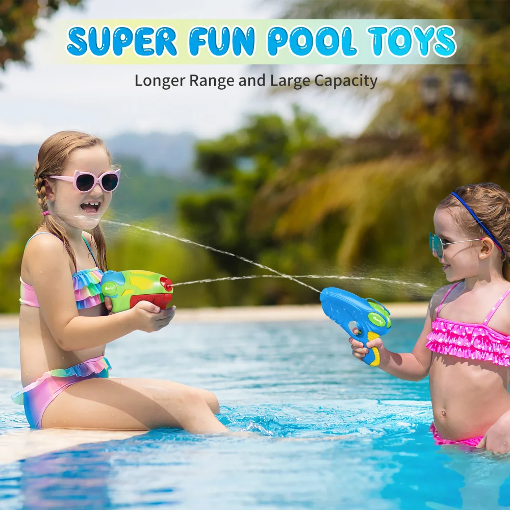 

IBASETOY 6pcs Water Guns Water Shooting Play Game Toys Summer Swimming Pool Beach for Children Kids Party