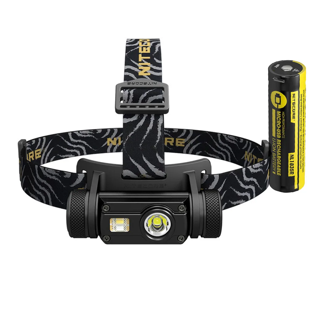 HC65 NL1835R NITECORE HC65 USB Перезаряжаемый налобный фонарь CREE XM-L2 U2 max 1000 люмен дальность луча 110 м наружная фара для велосипеда - Испускаемый цвет: HC65 NL1835R
