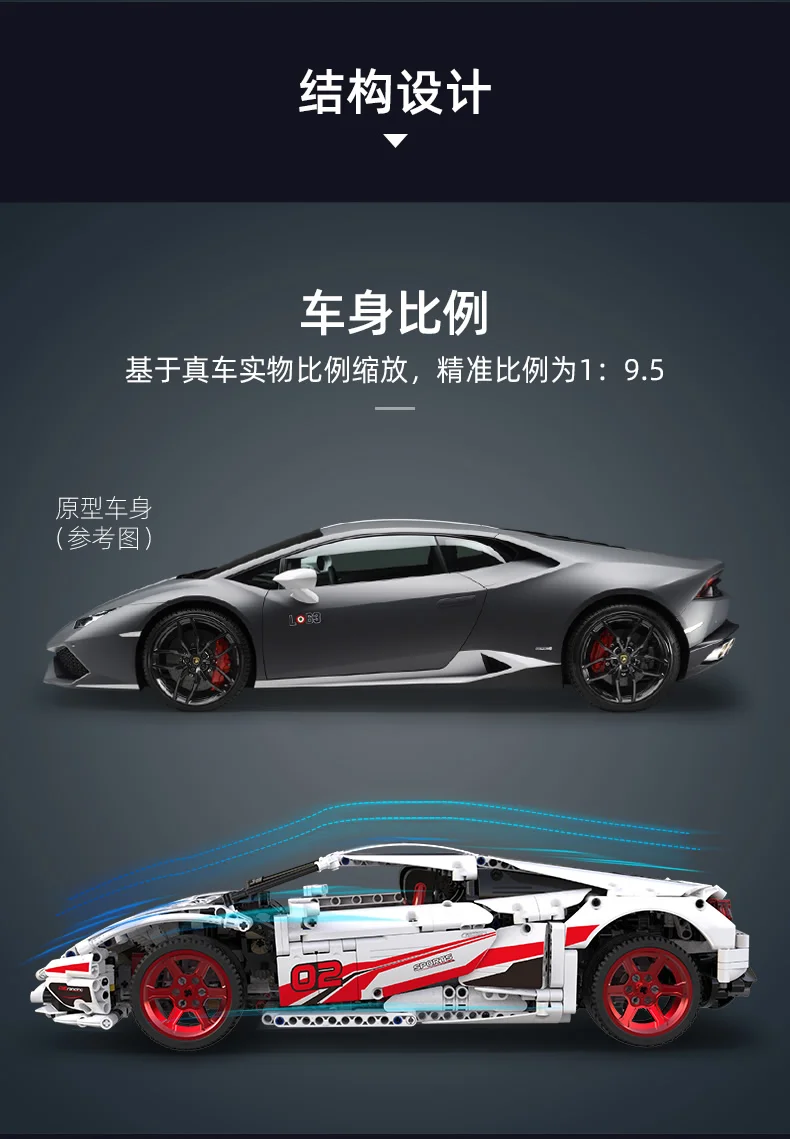 1696 шт двойные строительные блоки Cada C61018 Супер гоночный автомобиль Lamborghiniii Huracan LP 610 детские игрушки Кирпичи Рождественский подарок