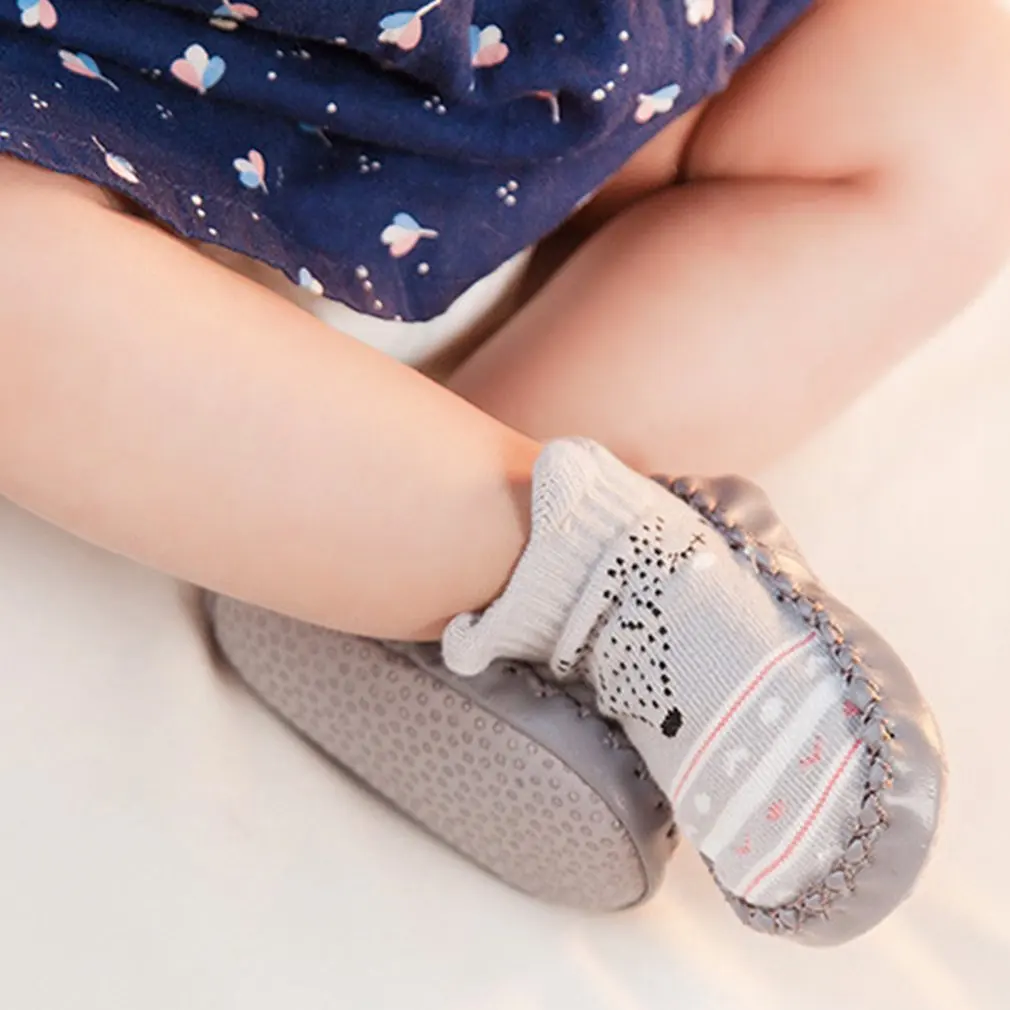 OUTAD Baby Socks Shoes With Rubber Soles Infant Sock Hotborn Autumn Winter Children Floor Anti Slip Soft Sole |