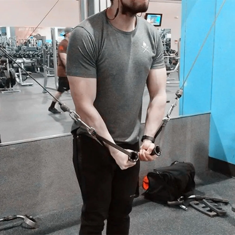 Футболка мужская Спортивная с коротким рукавом приталенная дышащая для