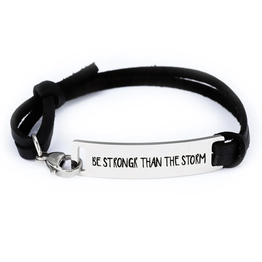 Будьте все еще и знаете что я Бог лазерный браслет из нержавеющей стали