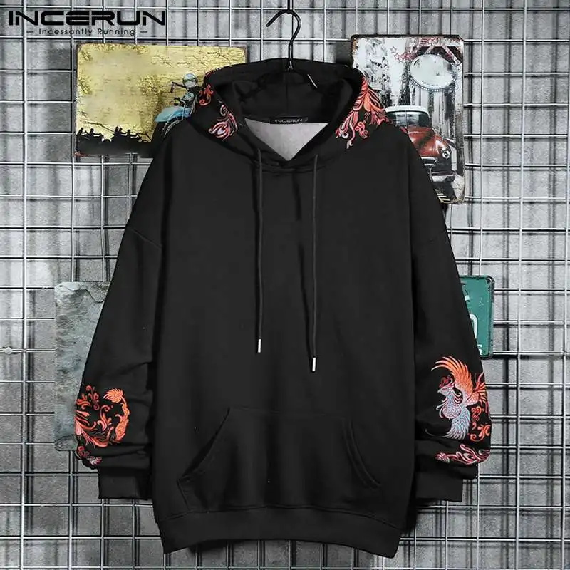 

Handsome Well Fitting New Men's Hoodies Loose Fashion Comfortable INCERUN Hot Sale All-match Simple Sweatshirts S-5XL Tops 2022