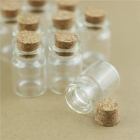 50pcslot 5ml 2230mm tiny storage glass bottles with cork stopper crafts mini decorative jars glass bottles gift wedding