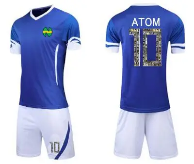 Азиатские размеры, для детей, для мужчин, Camiseta atom Maillots de Foot Enfant equipe de французский Оливер атом капитан Tsubasa майки - Цвет: As picture