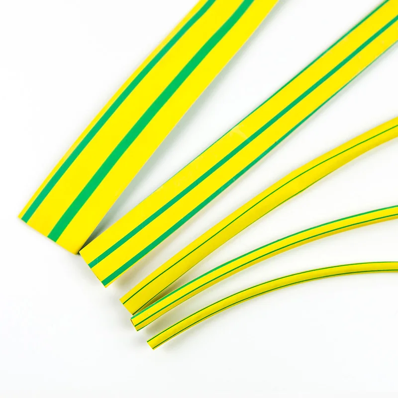 1M 40mm Dia 2:1 Double Color Earth Line Cable Flame Retardant Yellow-Green Yellow & Green Heat Shrinking Tubing Shrinkable Tube |