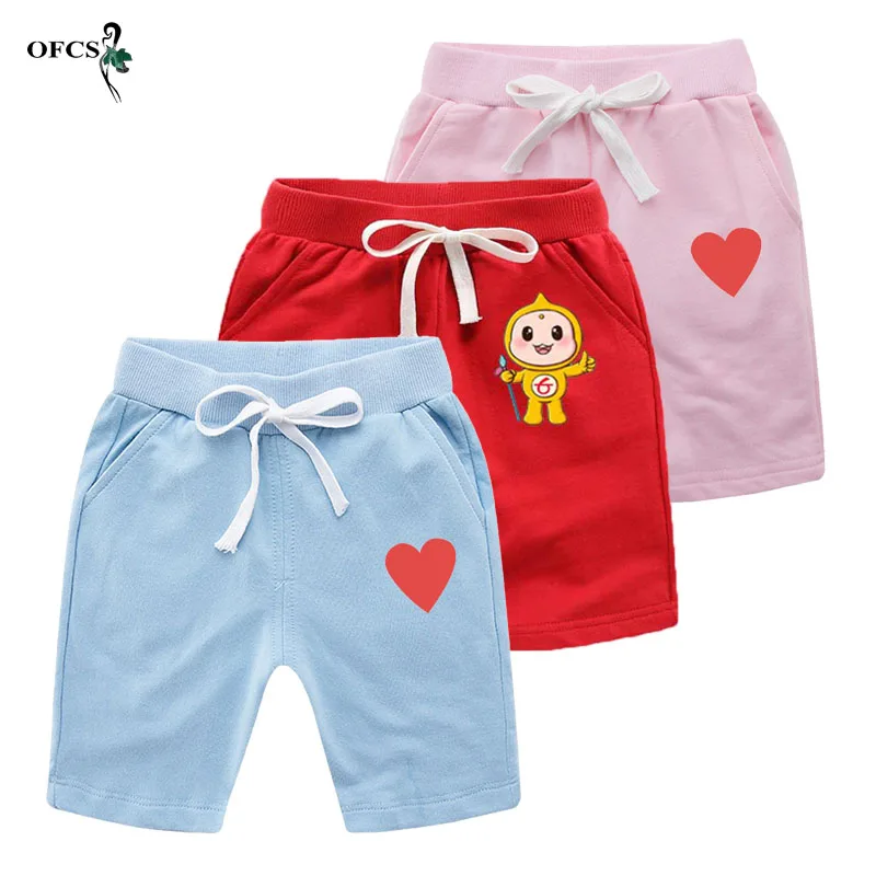 

OFCS Brand Summer Children Shorts Cotton Toddler Cartoon Casual Beach Holiday Short For Boys Girls Pants Unisex Fashion Shorts