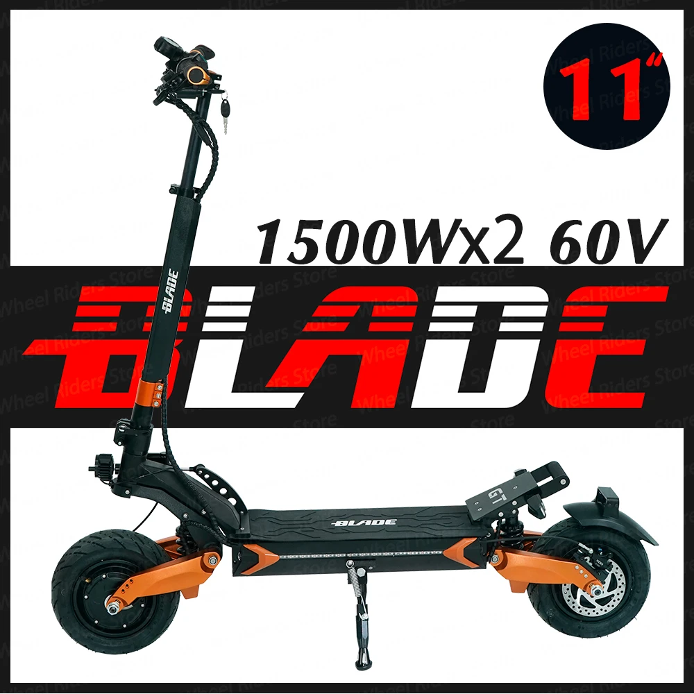 Электрический скутер BLADE GT 11 дюймов CST вакуумная шина Punctyre 1500 Вт * 2 3000 двойной