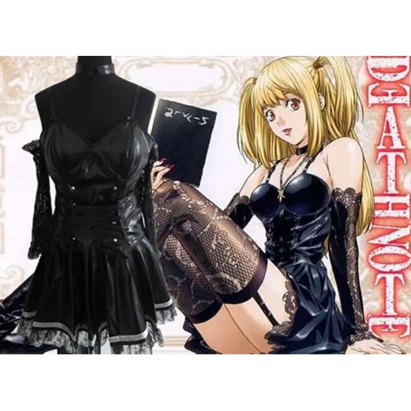 Костюм для косплея аниме Death Note топ труба из искусственной кожи Миса Амана с
