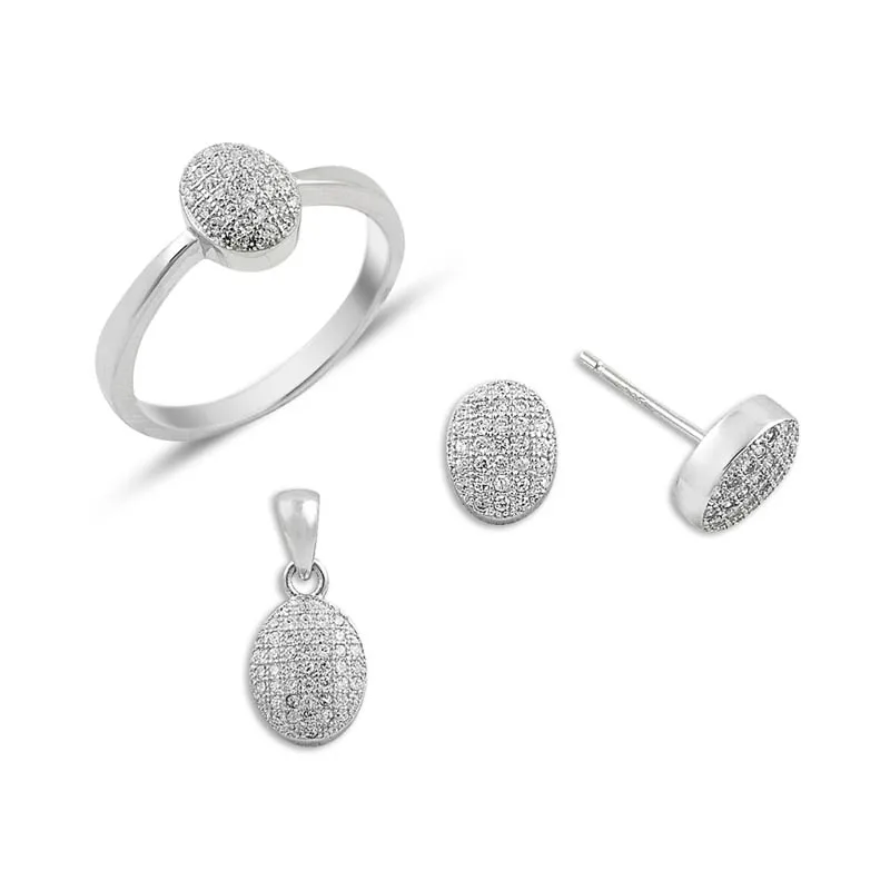 

Silverlina Silver Zircon Stone Set