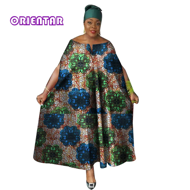 Повседневные африканские платья для женщин Макси Платье с Африканским восковым