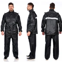 black motorcycle black adult raincoat waterproof rain gear suit men outdoor pants set hiking rainwear raincoat women windbreaker