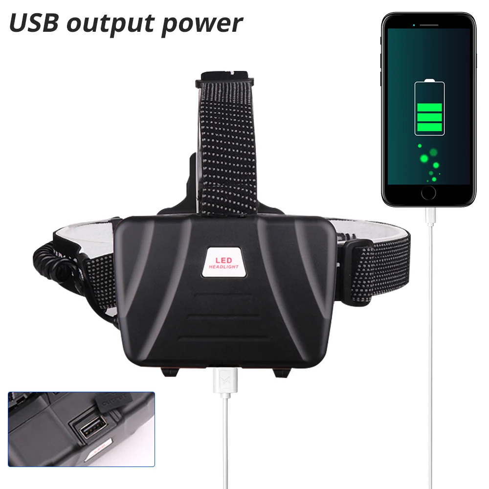 XHP70.2 Мощный светодиодный налобный фонарь Водонепроницаемый USB Перезаряжаемый зум Белый Желтый фонарь для охоты, кемпинга 18650