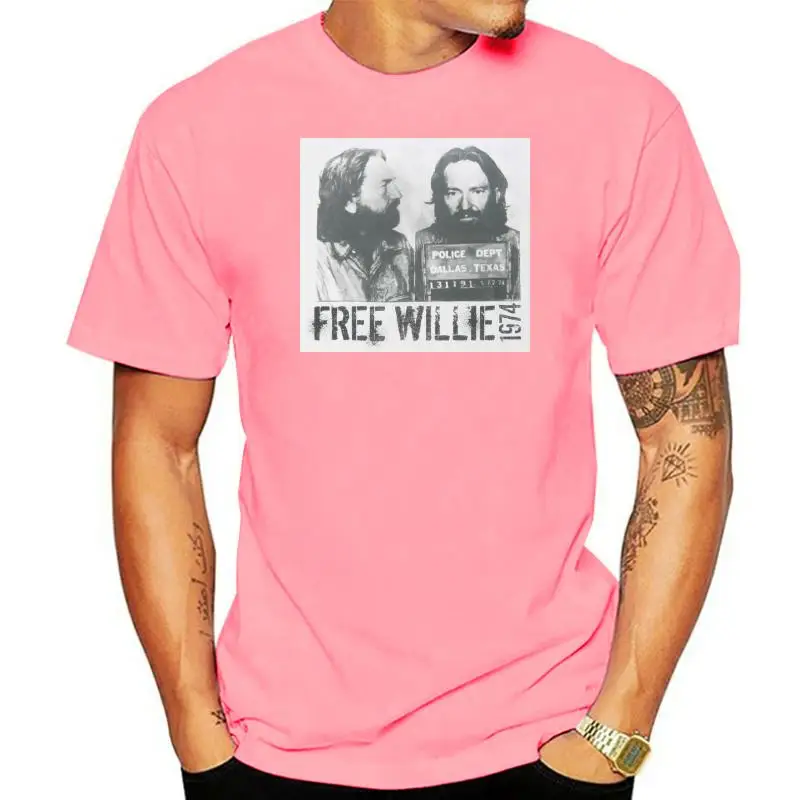 

Свободная футболка с изображением Вилли Нельсона Mugshot-размеры Φ 2022 Мужская футболка