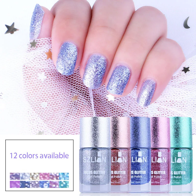 

15ml Reflective Glitter Laser Gel Nail Polish Manicure Nail Art Semi Permanent UV LED Lamp Nail Varnishes Base TopCoat
