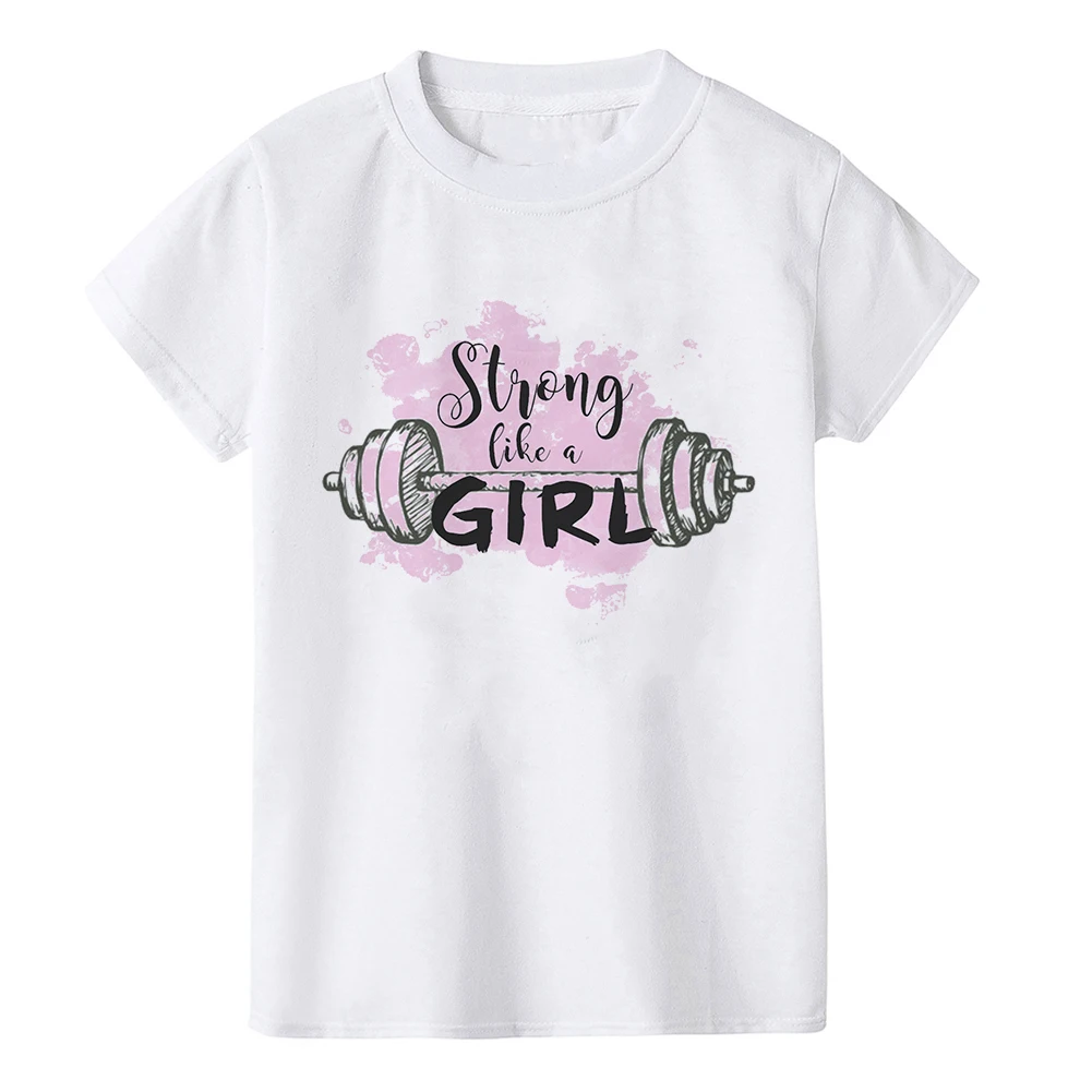 

Strong Like A Girl T-shirt Kids Clothes Baby Girls Tee Girl Powr Empowerment Strong Tops Kids Girl Feminist Shirts