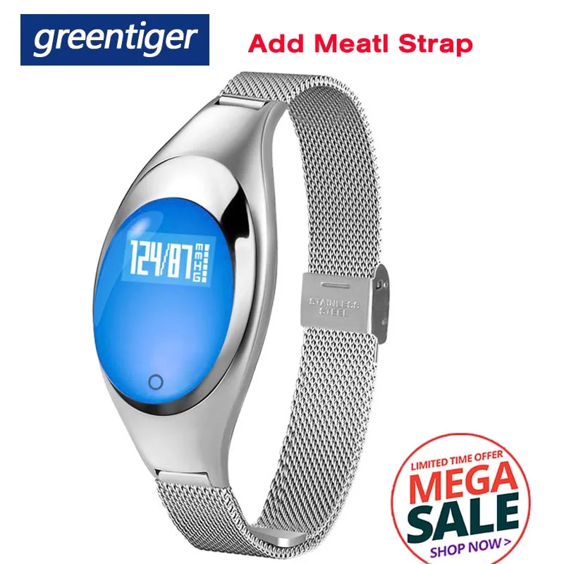 Женские Смарт-часы Greentiger Z18, модный подарок для девушки, подруги, монитор сердечного ритма, смарт-браслет, измеритель артериального давления, шагомер, умные часы