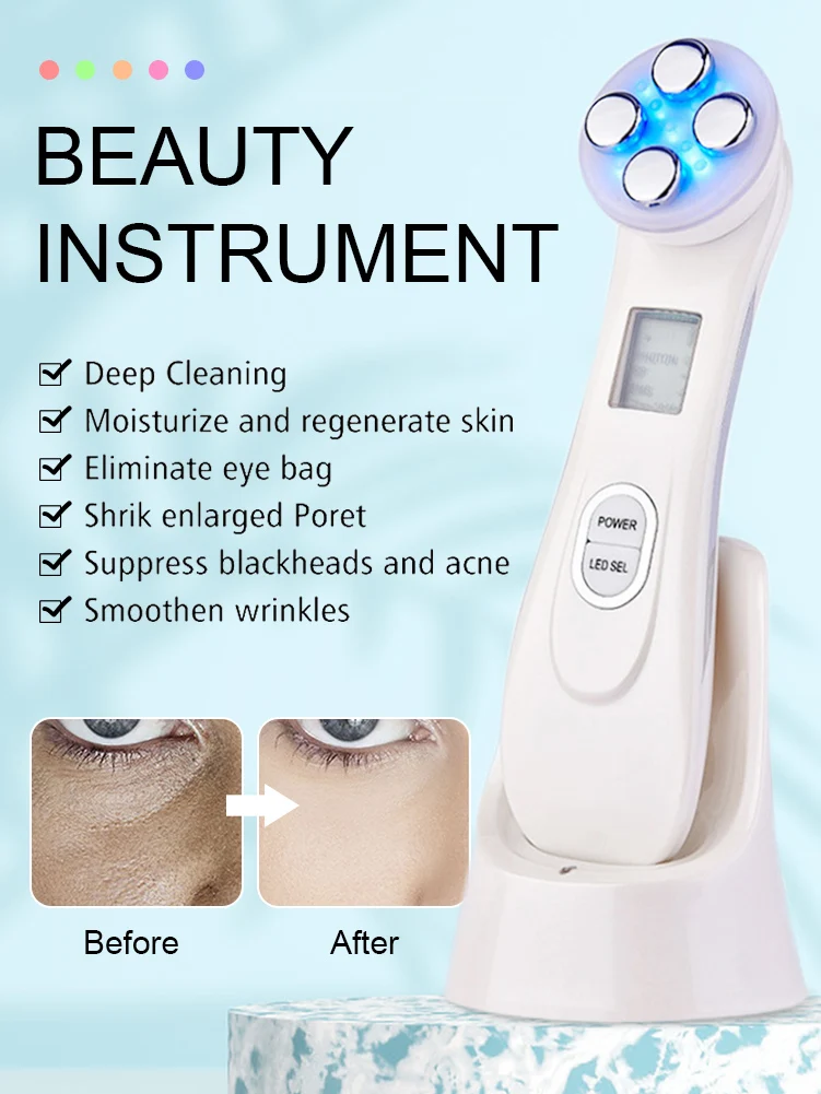 

Facial Mesotherapy Electroporation Rf Radiofrequency Led Photon Face Lifting Tighten Wrinkles Removal Skin Care Massager Tools