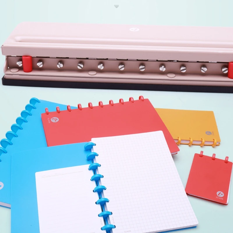 Multifunctional 12 Hole Punch Mushroom Puncher 6 Sheet Capacity with Positioning Ruler Chip Tray for Office School | Канцтовары для