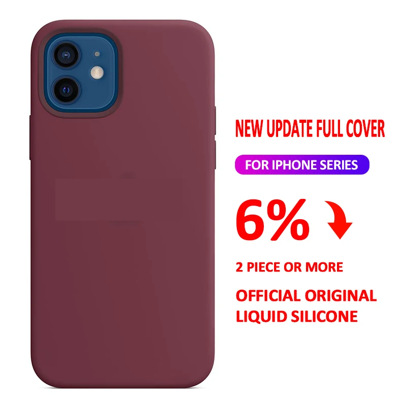 

Luxury Official Original Silicone Case For iPhone 12 13 Pro X XS XR 7 8 Plus Case For iPhone 12 11 Pro Max SE 2020 Cases Coque