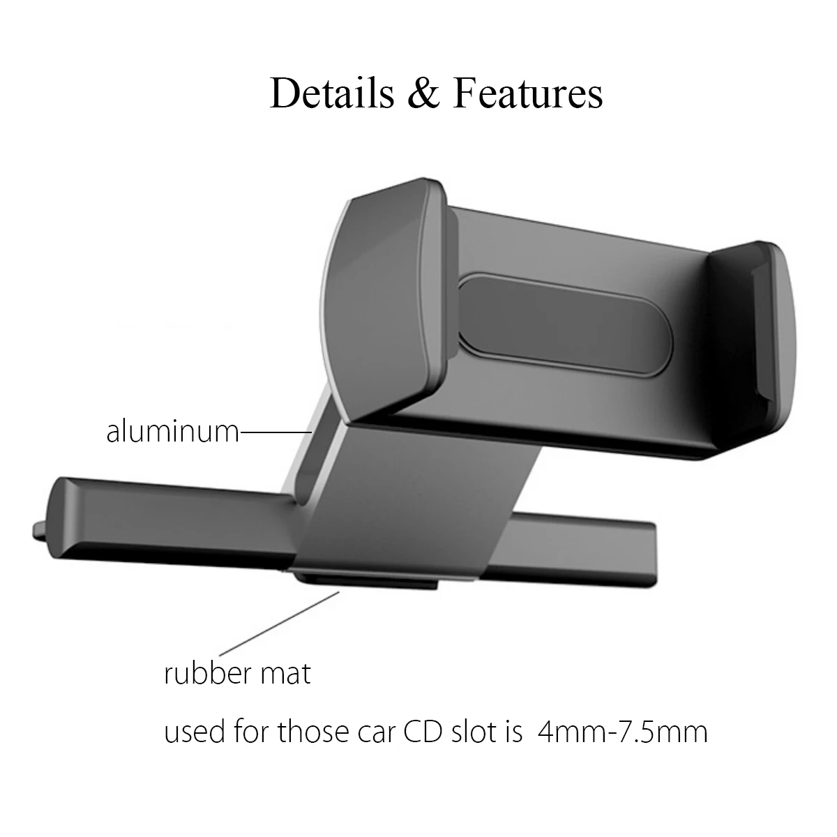 aluminum car cd slot mount cradle holder universal mobile phone stand bracket for iphone samsung gps free global shipping