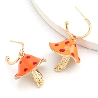 pauli manfi fashion cute mushroom pendant earrings female 2020 fashion earrings ladies summer bohemian drop earrings