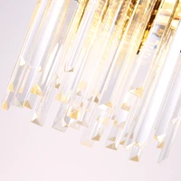 Dia30cm modern chandelier lighting for dining room bar chain chandeliers goldchrome stainless steel light hanging lamps