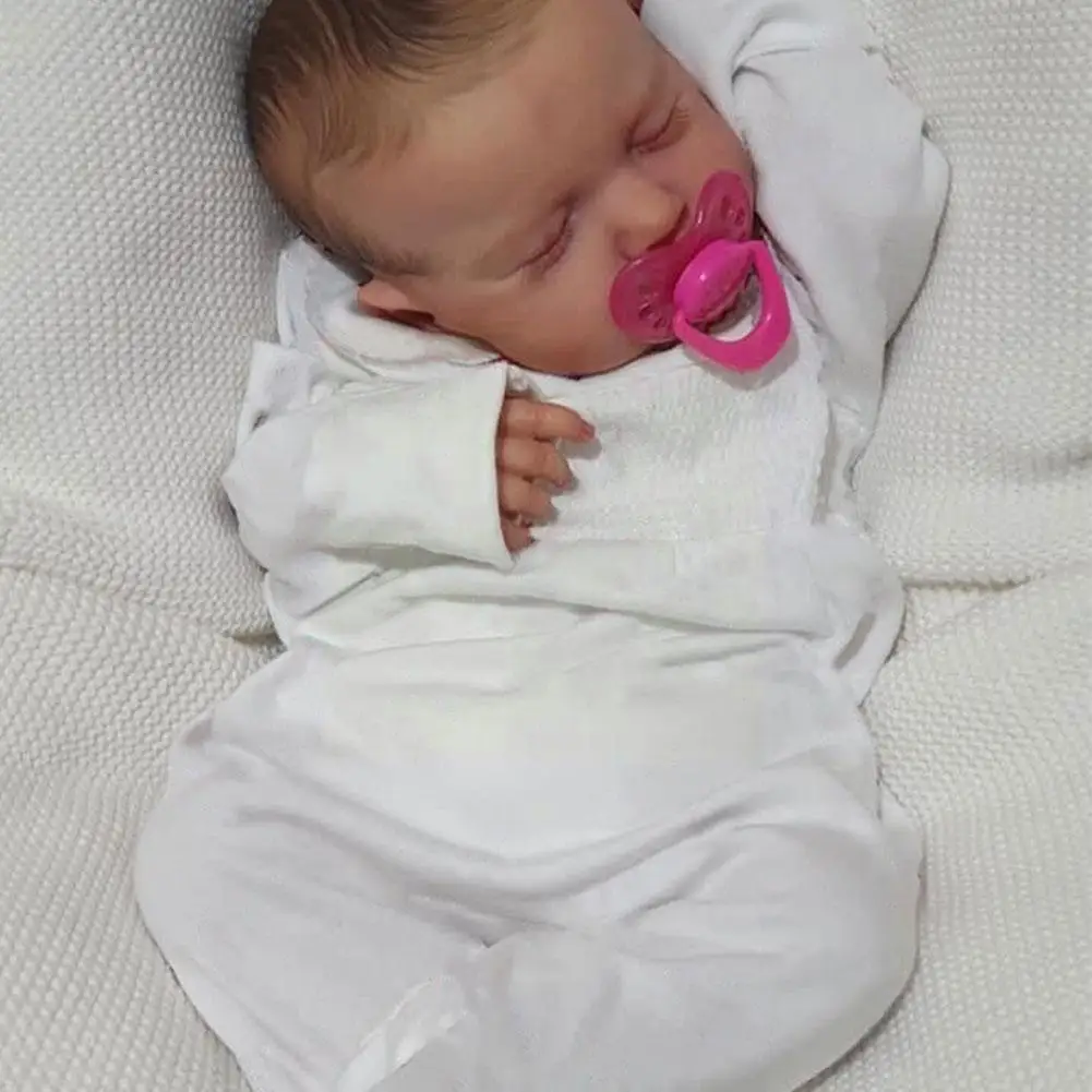 

Кукла реборн NPK, 19 дюймов, Спящая кукла с бытие с кожей, высокослойная живопись, 3D Рисунок одежды, несколько уровней качества Vi Q1P6