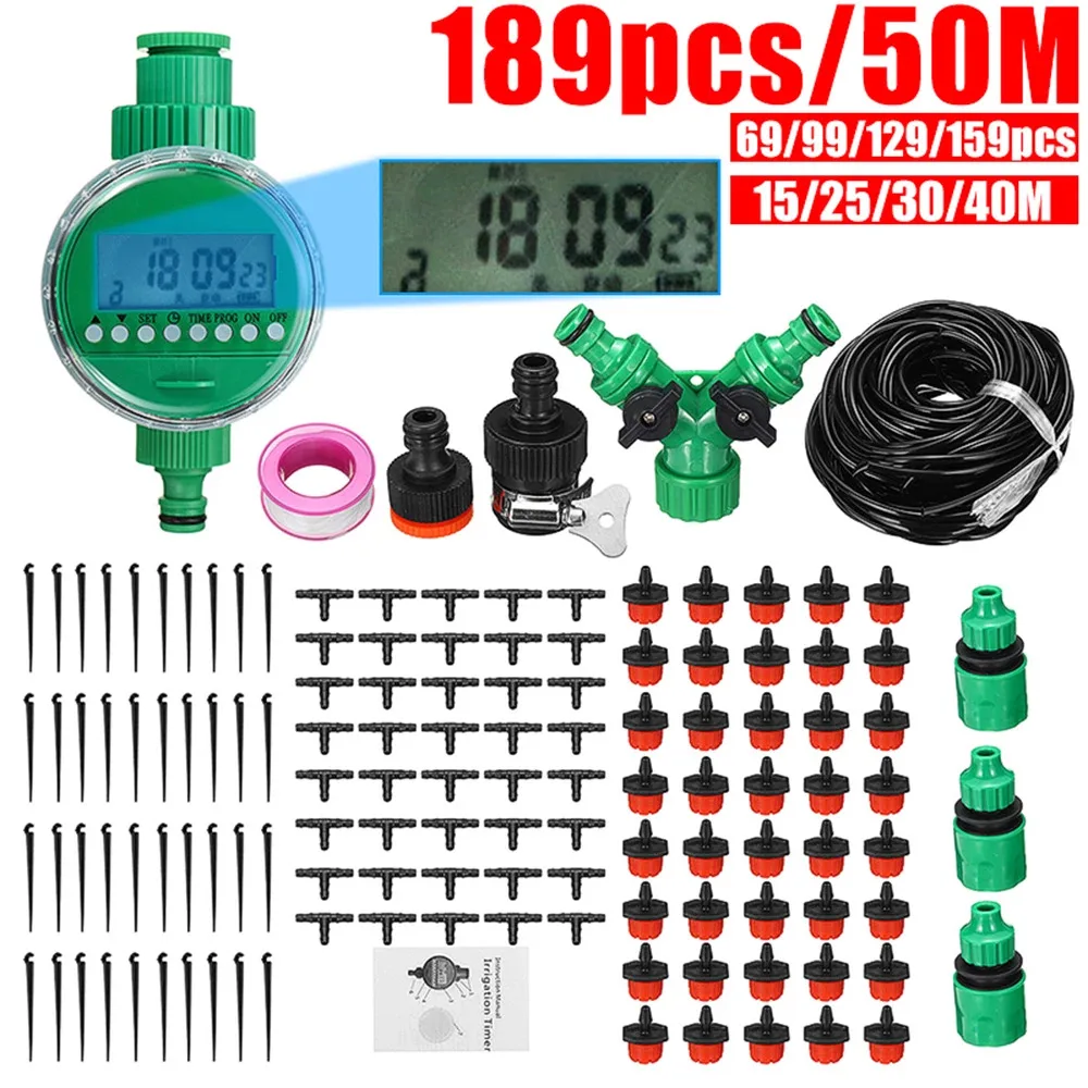 

25/30/40/50m Automatic Watering Timer Irrigation Systems Diverse Greenhouse Plant Kit Garden Intelligent Convenient Care