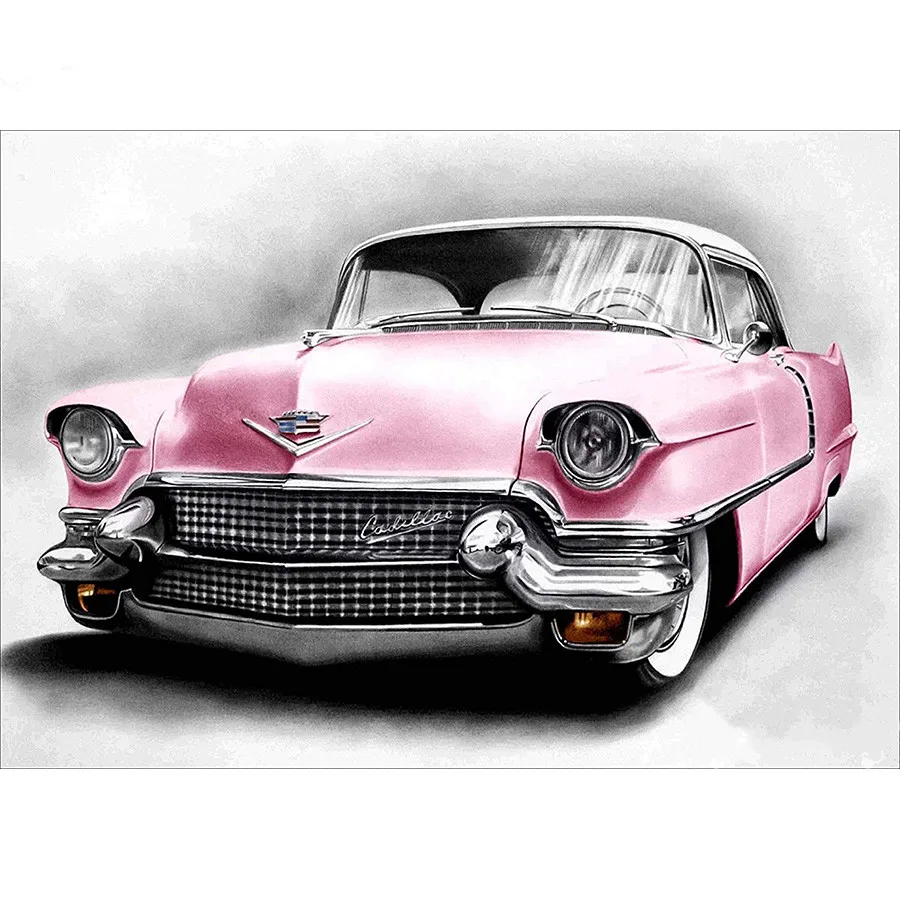 

Full Square/Round drill diamond Painting Beautiful pink car 5D DIY diamond embroidery Rhinestones mosaic Decoration BY1290