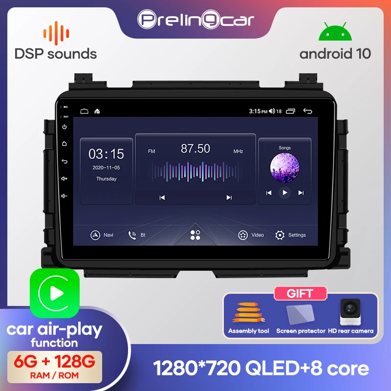 Prelingcar Android 10 0 без DVD 2 Din Автомобильный Радио Мультимедийный видеоплеер навигации