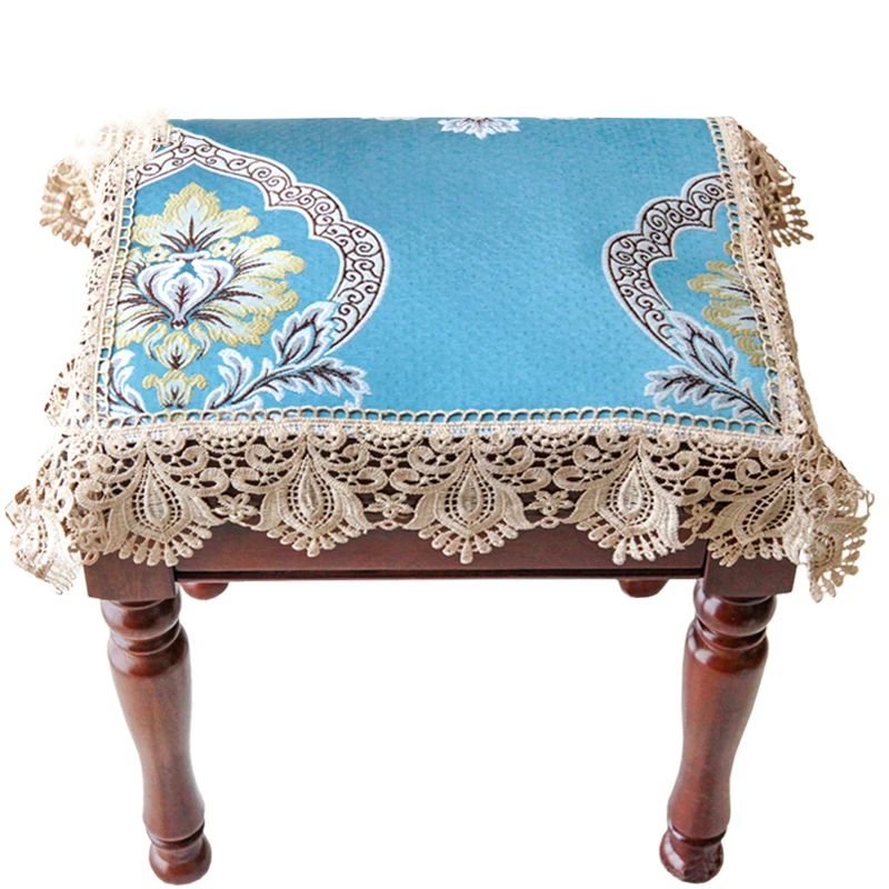 Европейский жаккардовый круглый чехол для стула домашний стул макияжа коврик