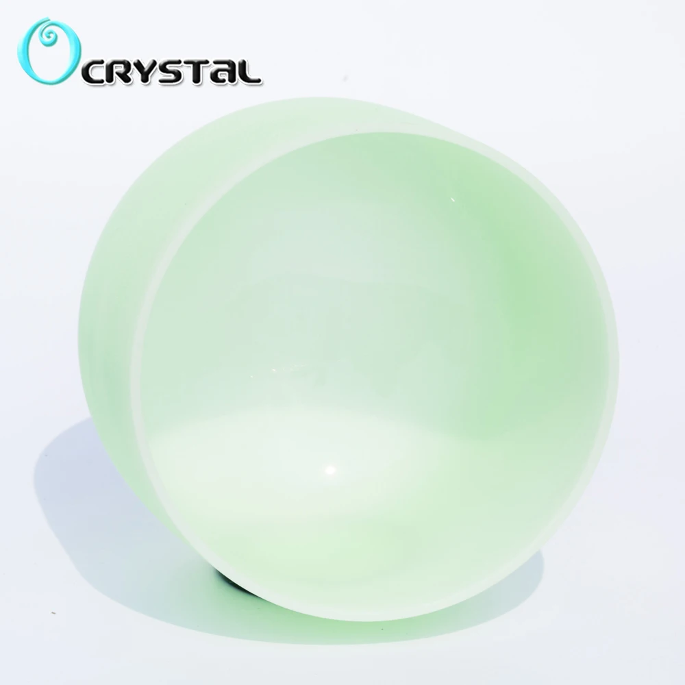 8 дюймов F сердце Светло-зеленый для Энергии Исцеления Чакра кварцевый Поющая