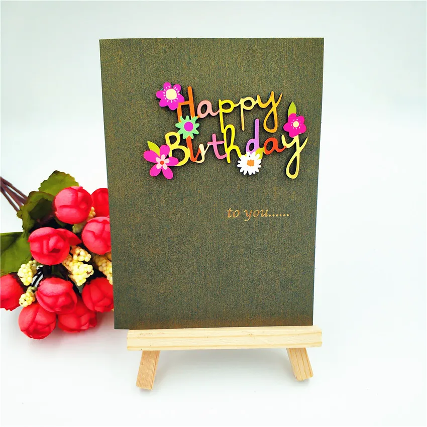 Пресс формы с надписью happy Birthday ADY металлические изделия высечка бумаги/DIY