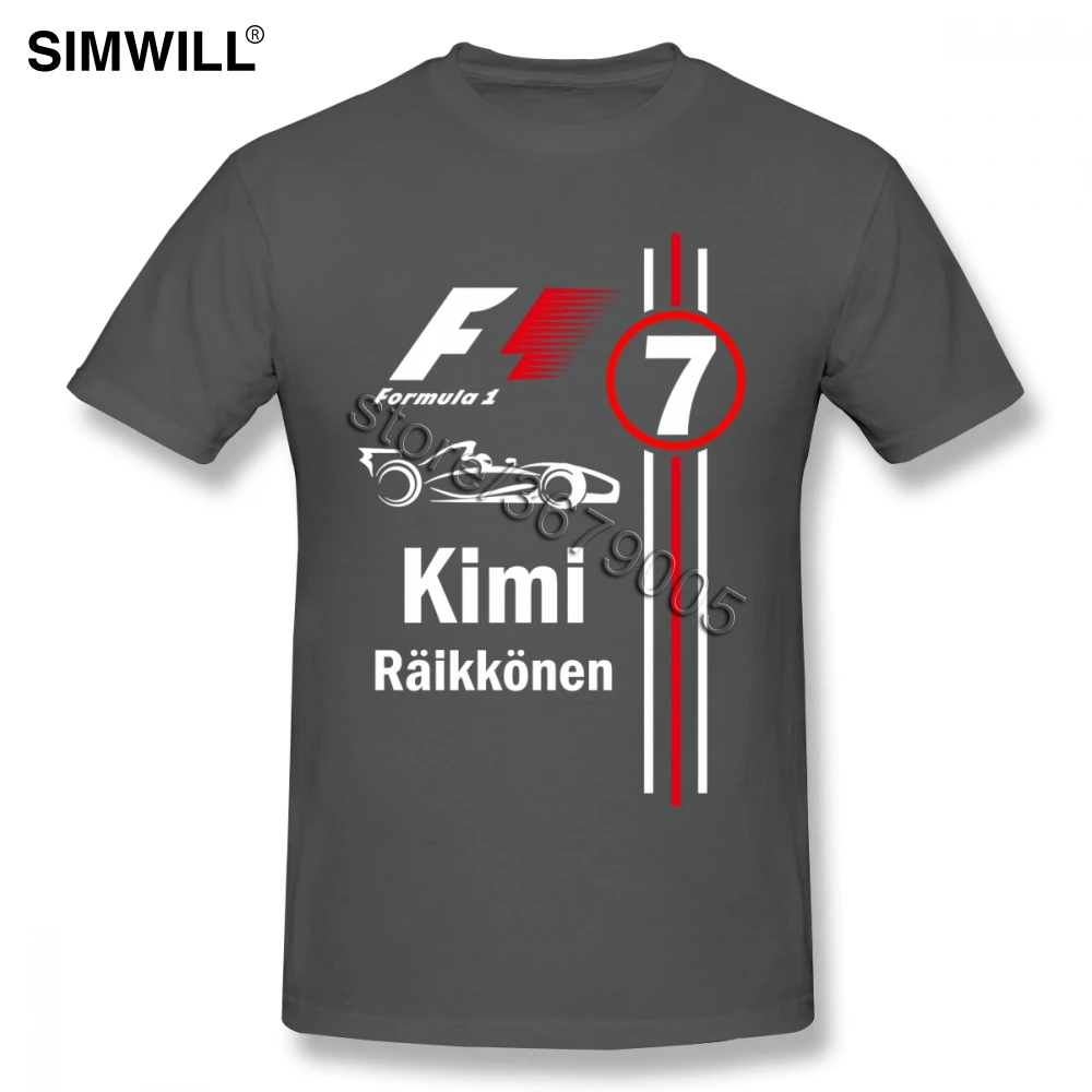 Мужская футболка с круглым вырезом Kimi Raikkonen хлопковая Футболка большого размера