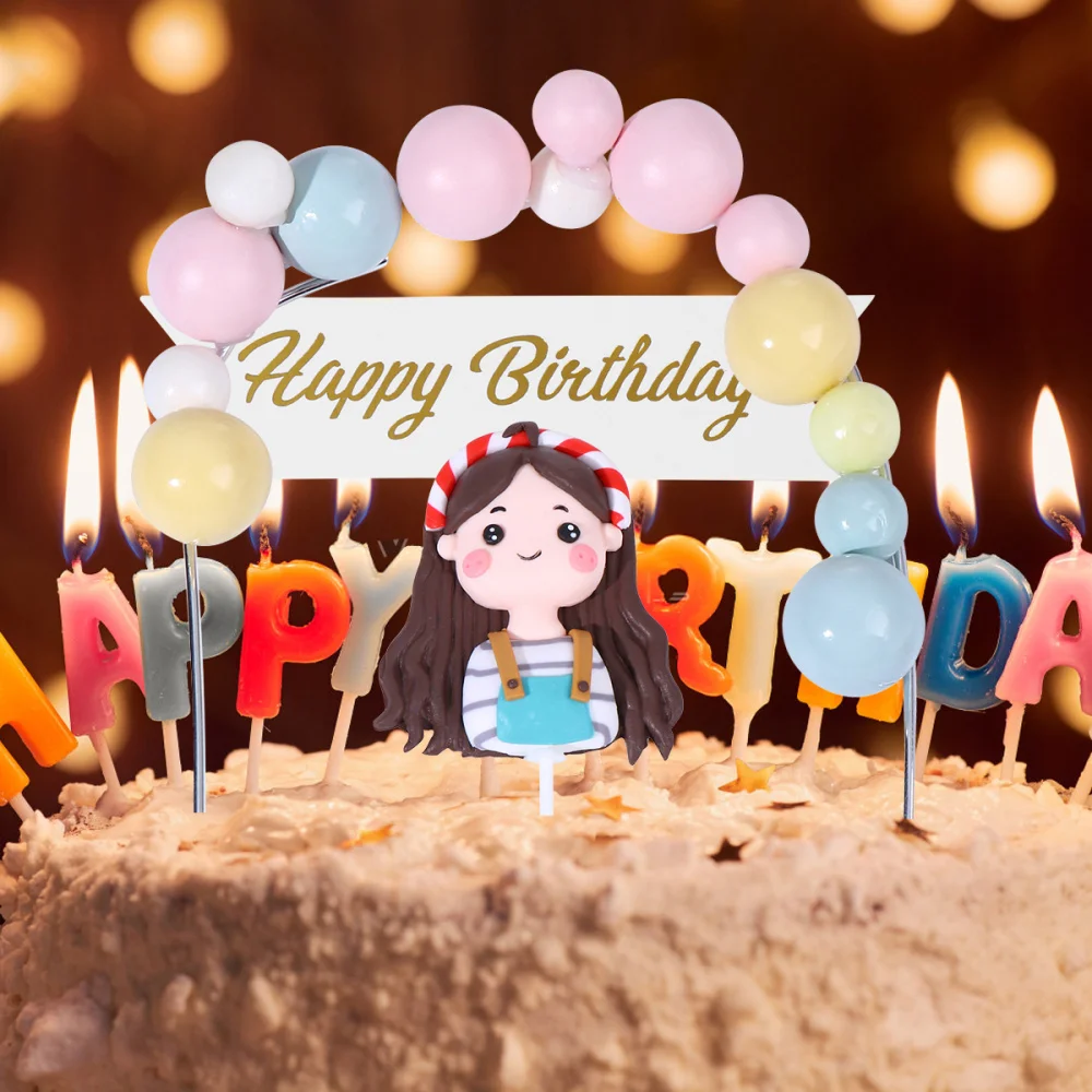 1 Set Durable Creative Lovely Decorative Practical Cake Picks Birthday Toppers | Дом и сад